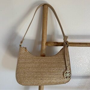 Wicker Structured Shoulder Bag